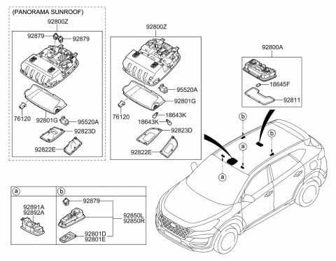 2023 Hyundai Ioniq 5 Vanity Lamp Assembly, Left Diagram for 928913S000TTX