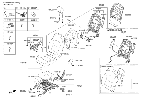 2023 Hyundai Ioniq 5  CUSHION ASSY-FR SEAT, RH Diagram for 88104D3200RSK