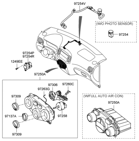 2015 Hyundai Genesis Coupe Switch Assembly-Temperature Diagram for 972621E000