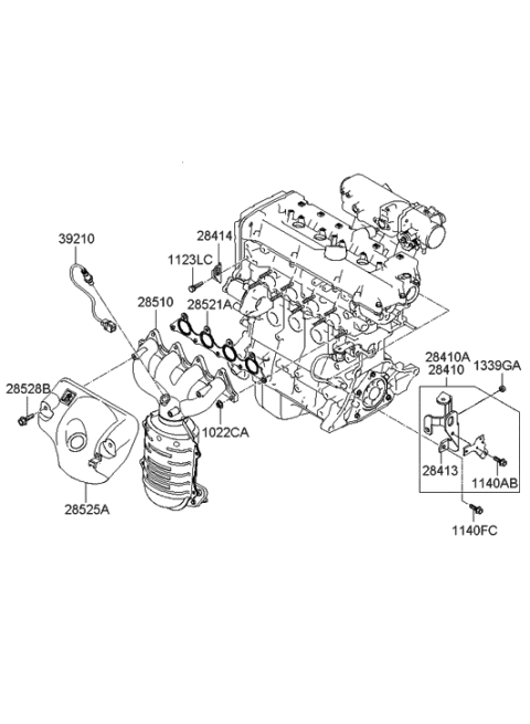 2012 Hyundai Genesis Coupe Hanger-Engine Diagram for 2841326030