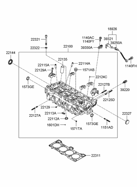 2012 Hyundai Genesis Coupe Sensor-TDC(Hall) Diagram for 3935026900