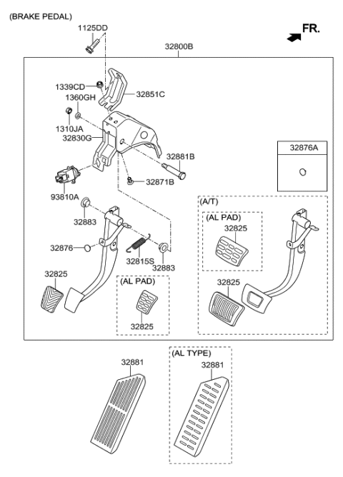 1995 Hyundai Accent  Bolt Diagram for 328813X000