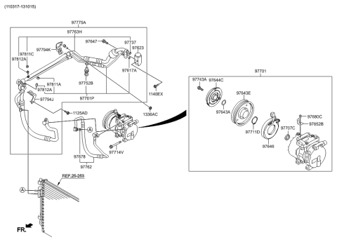 2019 Hyundai Genesis G90  Pipe & Tube Assembly Diagram for 977611R000