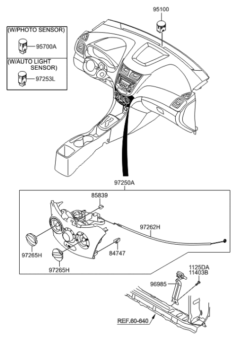 2017 Hyundai Ioniq Knob Assembly-Rotary Diagram for 972531R000