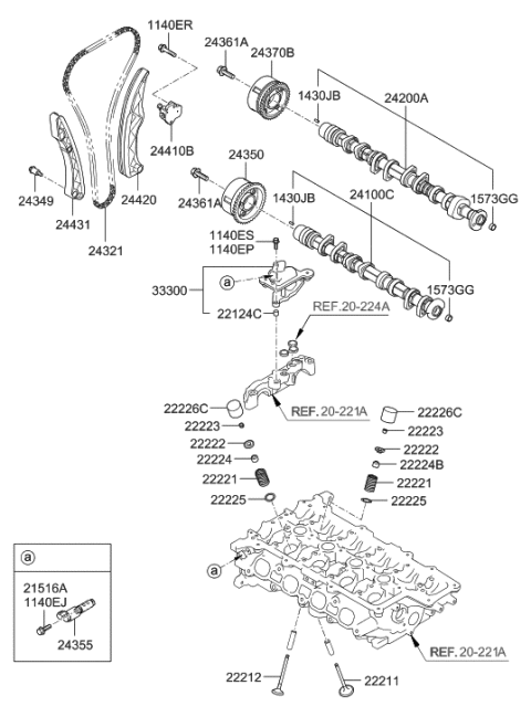2017 Hyundai Ioniq  Seal-Valve Stem Diagram for 222242B000