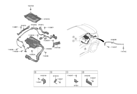 2008 Hyundai Azera  PROTECTOR-WIRING Diagram for 91961GI130