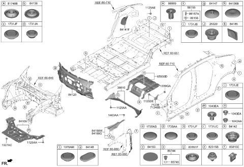 2008 Hyundai Azera  COVER ASSY-SERVICE ENG Diagram for 84291GI000