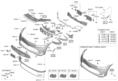 2008 Hyundai Azera  Ambient Temperature Sensor Diagram for 969853X000