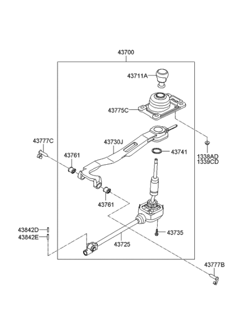 2017 Hyundai Elantra  Pin-Spring Diagram for 438422M000