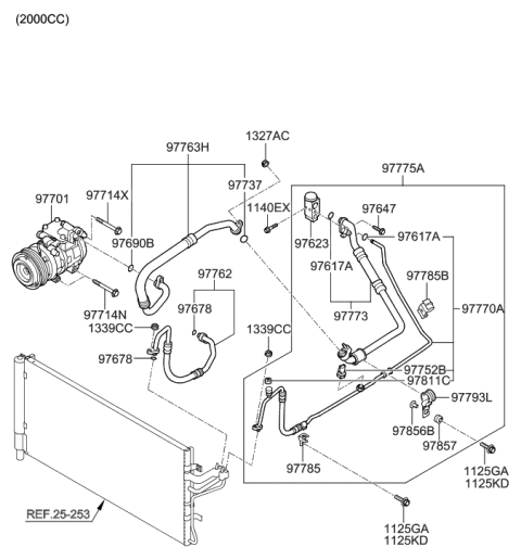 2019 Hyundai Elantra  Clip-Pipe Diagram for 977862M000