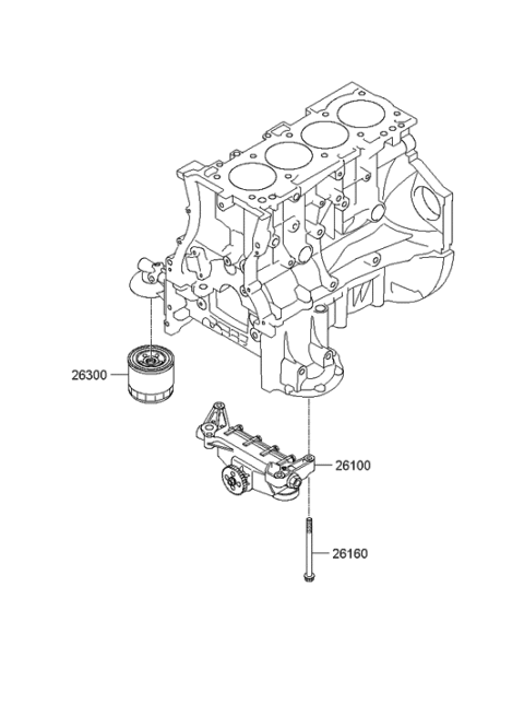 2019 Hyundai Elantra Pump Assembly-Oil Diagram for 213102C001