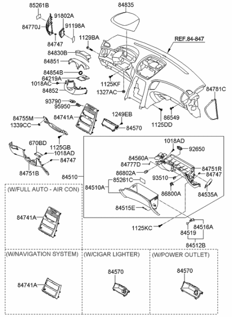 2019 Hyundai Elantra  Air Damper Assembly-Glove Box Diagram for 845452M100