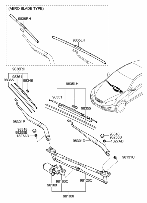 2018 Hyundai Elantra  Bolt-Washer Assembly Diagram for 9813126100