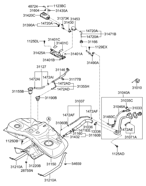 2018 Hyundai Elantra Bolt Diagram for 1129306256K