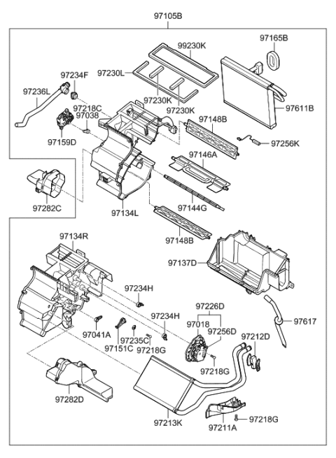 2017 Hyundai Elantra  Door Assembly-Temperature Diagram for 971452M000