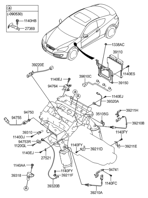 2018 Hyundai Elantra  Stay-Etc Diagram for 351053C500