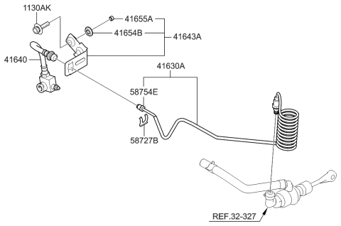 2018 Hyundai Elantra  Hose-Clutch Diagram for 416402M300