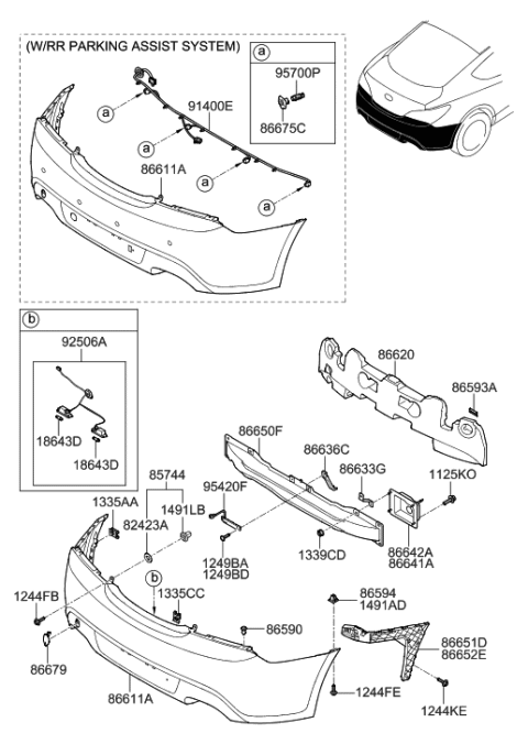 2018 Hyundai Elantra  Bracket-Rear Beam Lower Mounting Diagram for 866352M000