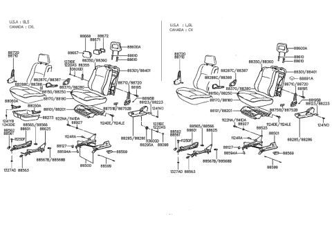2017 Hyundai Veloster  Cover-Front Seat Mounting Front Inner Diagram for 8856336001AQ