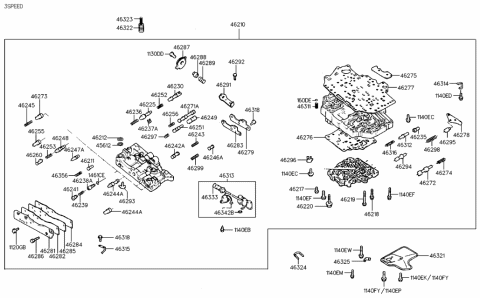 2020 Hyundai Veloster  Body Assembly-Automatic Transmission Valve Diagram for 4621034600