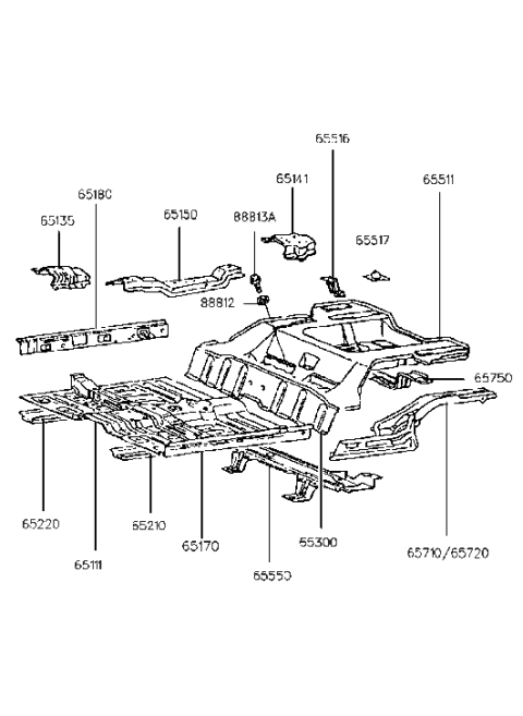 2016 Hyundai Veloster Panel Assembly-Side Sill Inner, RH Diagram for 6518024101