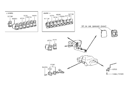 2019 Hyundai Veloster  Blanking-Facia Switch Diagram for 8477224020