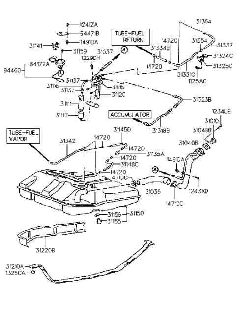 2016 Hyundai Veloster  Hose-Check Valve To Ventilator Pipe Diagram for 3114524150