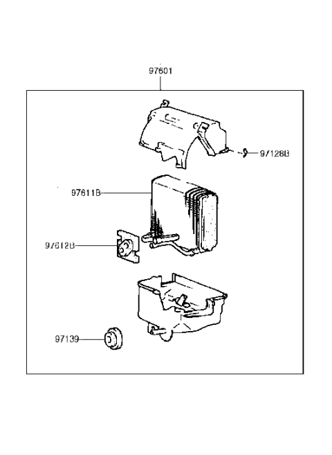 2017 Hyundai Veloster  EVAPORATOR Unit Diagram for 9760124000