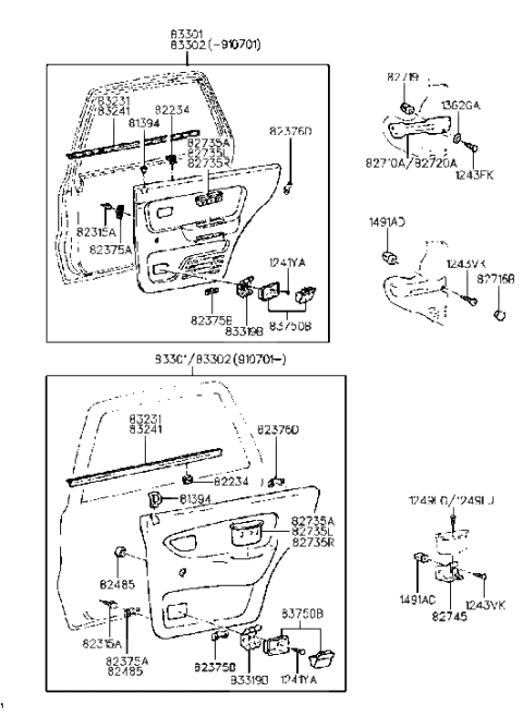2017 Hyundai Veloster  Ashtray Assembly-Rear Door LH Diagram for 8375021000AQ