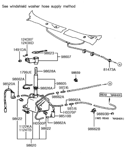 2017 Hyundai Veloster  Clip-Hose Diagram for 9866224000