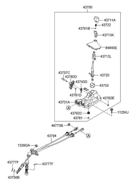 2015 Hyundai Elantra  Bearing Diagram for 437533X100