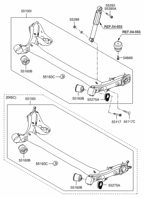 2015 Hyundai Elantra  Bolt-FLANGE Diagram for 553930X100