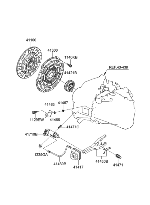 2014 Hyundai Elantra  Tube-Clutch Diagram for 4146032160
