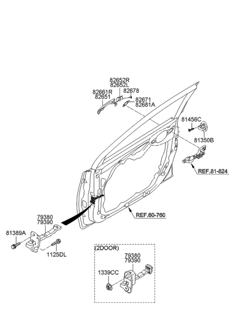 2015 Hyundai Elantra Pad-Door Outside Handle, LH Diagram for 826543X000