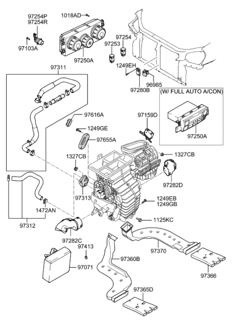 2021 Hyundai Accent  Screw-Tapping Diagram for 971032D000