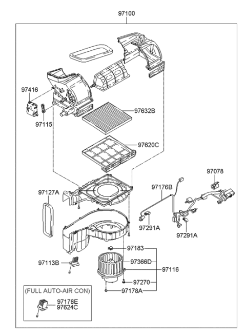 2021 Hyundai Accent  Air Filter Diagram for 087902E200A