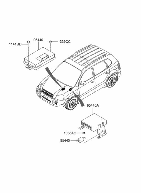 2022 Hyundai Genesis G70  ECU-4WD Diagram for 9544739994