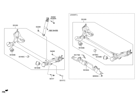 2018 Hyundai Santa Fe Sport Bolt-Washer Assembly Diagram for 553921M000