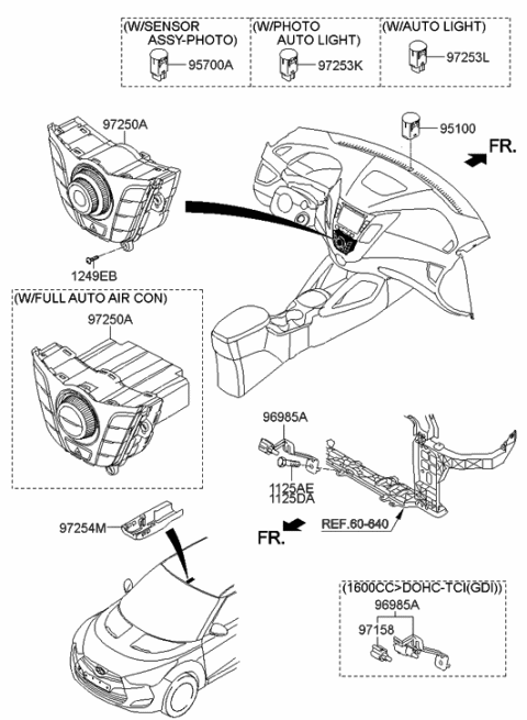 2019 Hyundai Santa Fe XL Sensor Assembly-Photo Diagram for 972531D100