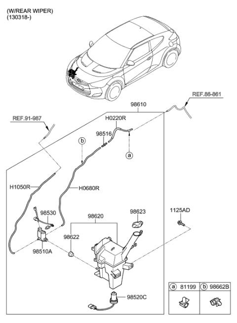 2016 Hyundai Santa Fe Sport  Level Switch-Windshield Washer Diagram for 985202V000