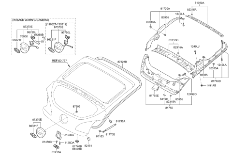 2016 Hyundai Santa Fe Sport Plug-Drain Hole Diagram for 817463N000