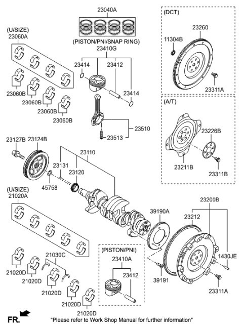 2016 Hyundai Santa Fe Sport  Pin-Dowel Diagram for 231282B000
