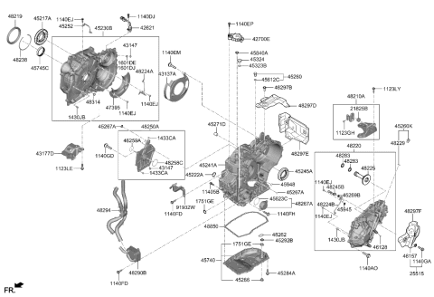 2023 Hyundai Genesis G70  Bracket-Shift Cable Diagram for 4597026000
