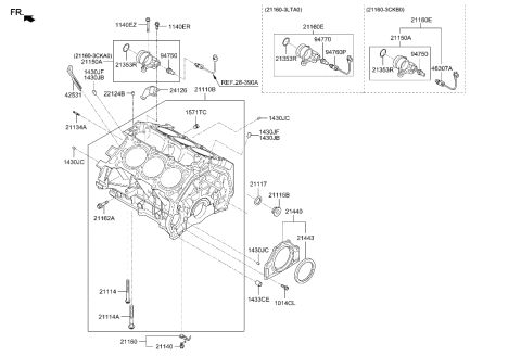 2011 Hyundai Veracruz  Valve Assembly-Check Diagram for 211413C700