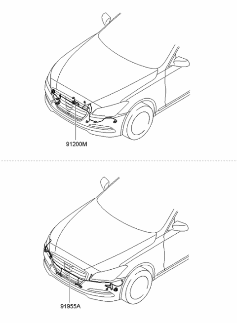 2016 Hyundai Elantra  Wiring Harness-Fws Ext Diagram for 91840B1042