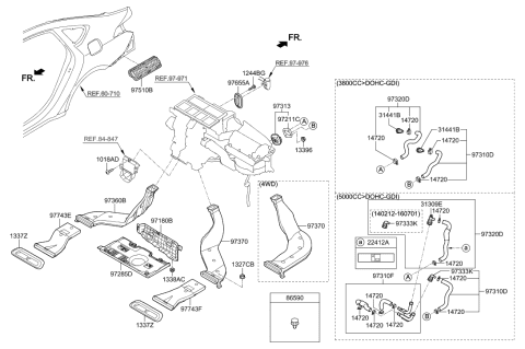 2016 Hyundai Elantra Pipe Assembly-Heater Hose Diagram for 97310B1300