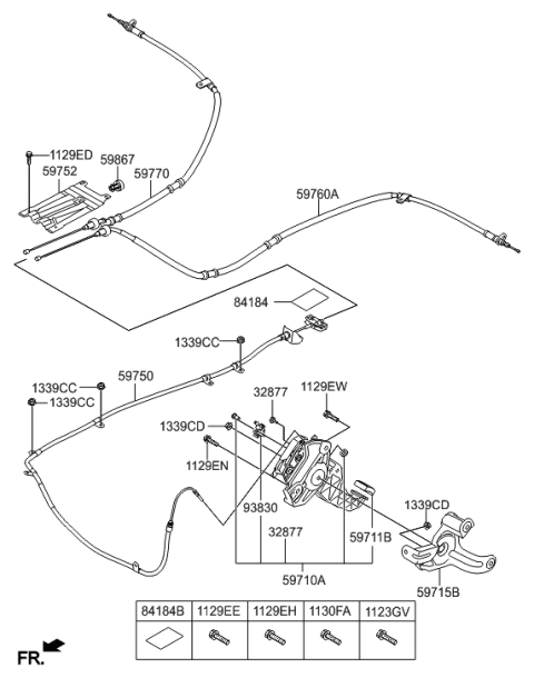 2016 Hyundai Elantra Cable Assembly-Parking Brake, RH Diagram for 59770B1000