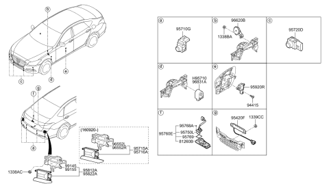 2016 Hyundai Elantra  Unit Assembly-Bsd, RH Diagram for 95821B1500