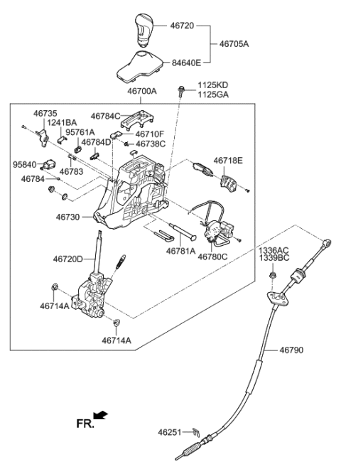 2016 Hyundai Elantra  Cover Diagram for 46718B1000