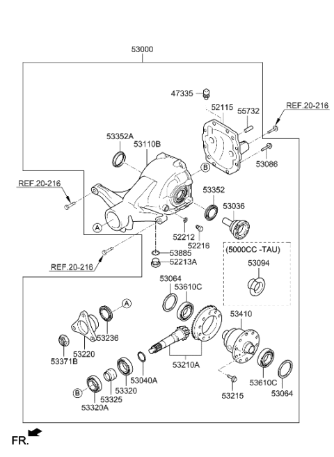 2016 Hyundai Elantra  Gear Set-Drive Diagram for 530303C320